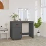 Dressing table with LED solid gray pine wood 95x50x133.5 cm by vidaXL, Bedroom Dressers - Ref: Foro24-820094, Price: 163,22 €...