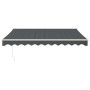 Toldo retráctil automático gris antracita 3,5x2,5 m