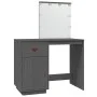 Schminktisch mit LED, massives graues Kiefernholz, 95 x 50 x 133,5 cm von vidaXL, Schlafzimmerkommoden - Ref: Foro24-820094, ...