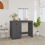 Dressing table with LED solid gray pine wood 95x50x133.5 cm by vidaXL, Bedroom Dressers - Ref: Foro24-820094, Price: 165,35 €...