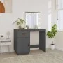 Dressing table with LED solid gray pine wood 95x50x133.5 cm by vidaXL, Bedroom Dressers - Ref: Foro24-820094, Price: 163,22 €...