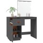 Dressing table with LED solid gray pine wood 95x50x133.5 cm by vidaXL, Bedroom Dressers - Ref: Foro24-820094, Price: 165,35 €...