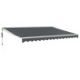 Toldo retráctil automático gris antracita 4,5x3 m