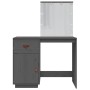 Dressing table with LED solid gray pine wood 95x50x133.5 cm by vidaXL, Bedroom Dressers - Ref: Foro24-820094, Price: 165,35 €...