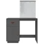 Schminktisch mit LED, massives graues Kiefernholz, 95 x 50 x 133,5 cm von vidaXL, Schlafzimmerkommoden - Ref: Foro24-820094, ...