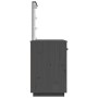 Schminktisch mit LED, massives graues Kiefernholz, 95 x 50 x 133,5 cm von vidaXL, Schlafzimmerkommoden - Ref: Foro24-820094, ...