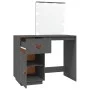 Schminktisch mit LED, massives graues Kiefernholz, 95 x 50 x 133,5 cm von vidaXL, Schlafzimmerkommoden - Ref: Foro24-820094, ...