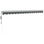 Toldo retráctil automático gris antracita 4,5x3 m