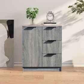 Sonoma graues Sperrholz-Sideboard 60x30x70 cm von vidaXL, Sideboards - Ref: Foro24-816989, Preis: 82,29 €, Rabatt: %
