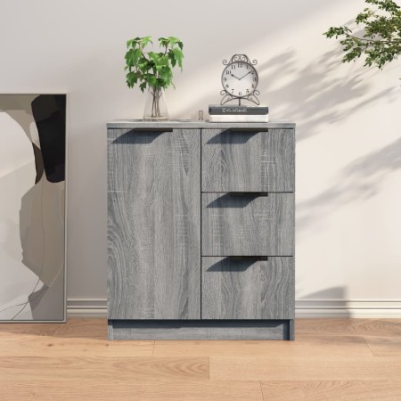 Sonoma graues Sperrholz-Sideboard 60x30x70 cm von vidaXL, Sideboards - Ref: Foro24-816989, Preis: 84,49 €, Rabatt: %