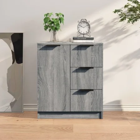 Sonoma gray plywood sideboard 60x30x70 cm by vidaXL, Sideboards - Ref: Foro24-816989, Price: 81,26 €, Discount: %