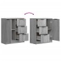 Sonoma gray plywood sideboard 60x30x70 cm by vidaXL, Sideboards - Ref: Foro24-816989, Price: 84,49 €, Discount: %