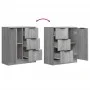 Sonoma gray plywood sideboard 60x30x70 cm by vidaXL, Sideboards - Ref: Foro24-816989, Price: 81,26 €, Discount: %