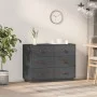 Aparador de madera maciza de pino gris 100x40x75 cm de vidaXL, Aparadores - Ref: Foro24-820144, Precio: 190,27 €, Descuento: %