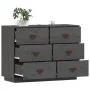 Aparador de madera maciza de pino gris 100x40x75 cm de vidaXL, Aparadores - Ref: Foro24-820144, Precio: 190,27 €, Descuento: %