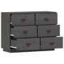 Solid gray pine wood sideboard 100x40x75 cm by vidaXL, Sideboards - Ref: Foro24-820144, Price: 192,77 €, Discount: %