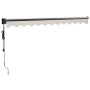 Toldo retráctil automático color crema 3x2,5 m