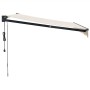 Toldo retráctil automático color crema 3,5x2,5 m