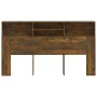 Mueble cabecero color roble ahumado 180x19x103,5 cm de vidaXL, Cabeceros y pies de cama - Ref: Foro24-817255, Precio: 66,34 €...