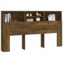 Mueble cabecero color roble ahumado 180x19x103,5 cm de vidaXL, Cabeceros y pies de cama - Ref: Foro24-817255, Precio: 65,62 €...