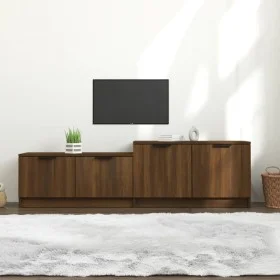 Mueble de TV madera contrachapada roble marrón 158,5x36x45 cm de vidaXL, Muebles TV - Ref: Foro24-817125, Precio: 73,37 €, De...