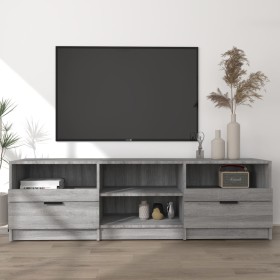 Sonoma gray plywood TV cabinet 150x33.5x45 cm by vidaXL, TV Furniture - Ref: Foro24-817115, Price: 92,38 €, Discount: %