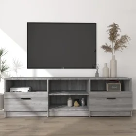 Sonoma gray plywood TV cabinet 150x33.5x45 cm by vidaXL, TV Furniture - Ref: Foro24-817115, Price: 91,04 €, Discount: %