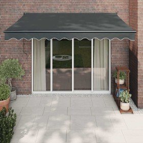 Toldo retráctil automático gris antracita 3,5x2,5 m Toldo retráctil automático gris antracita 3,5x2,5 m