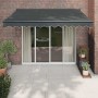 Toldo retráctil automático gris antracita 3,5x2,5 m