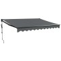 Toldo retráctil automático gris antracita 3,5x2,5 m