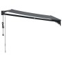 Toldo retráctil automático gris antracita 3,5x2,5 m