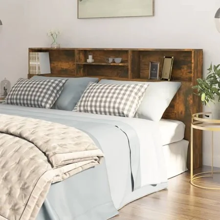 Armario cabecero roble ahumado 200x19x103,5 cm de vidaXL, Cabeceros y pies de cama - Ref: Foro24-817258, Precio: 93,84 €, Des...