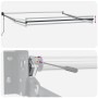 Toldo retráctil automático naranja y marrón 3,5x2,5 m