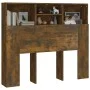 Smoked oak headboard furniture 120x19x103.5 cm by vidaXL, Headboards and footboards - Ref: Foro24-817246, Price: 48,30 €, Dis...