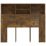 Mueble cabecero roble ahumado 120x19x103,5 cm de vidaXL, Cabeceros y pies de cama - Ref: Foro24-817246, Precio: 48,65 €, Desc...