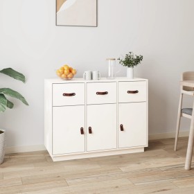 Solid white pine wood sideboard 100x40x75 cm by vidaXL, Sideboards - Ref: Foro24-820148, Price: 148,52 €, Discount: %