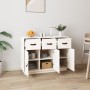 Sideboard aus massivem weißem Kiefernholz, 100 x 40 x 75 cm von vidaXL, Sideboards - Ref: Foro24-820148, Preis: 148,52 €, Rab...