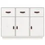 Sideboard aus massivem weißem Kiefernholz, 100 x 40 x 75 cm von vidaXL, Sideboards - Ref: Foro24-820148, Preis: 146,87 €, Rab...