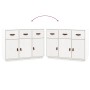 Solid white pine wood sideboard 100x40x75 cm by vidaXL, Sideboards - Ref: Foro24-820148, Price: 148,44 €, Discount: %