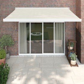 Toldo retráctil aluminio y tela color crema 3,5x2,5 m Toldo retráctil aluminio y tela color crema 3,5x2,5 m