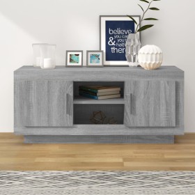 Sonoma gray plywood TV cabinet 102x35x45 cm by vidaXL, TV Furniture - Ref: Foro24-817226, Price: 77,75 €, Discount: %