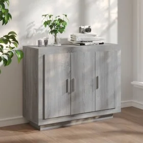Sonoma graues Sperrholz-Sideboard 92x35x75 cm von vidaXL, Sideboards - Ref: Foro24-817241, Preis: 89,87 €, Rabatt: %