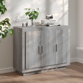 Sonoma gray plywood sideboard 92x35x75 cm by vidaXL, Sideboards - Ref: Foro24-817241, Price: 91,31 €, Discount: %