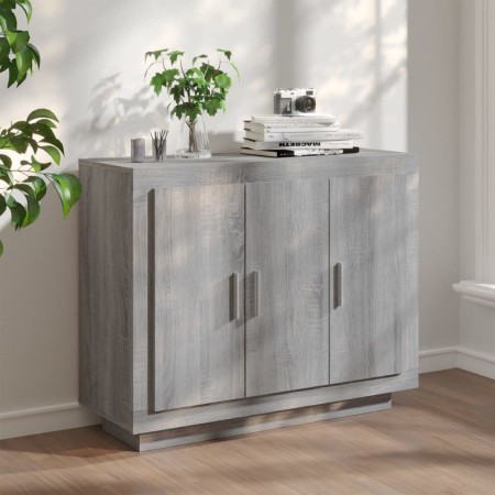 Sonoma graues Sperrholz-Sideboard 92x35x75 cm von vidaXL, Sideboards - Ref: Foro24-817241, Preis: 95,60 €, Rabatt: %