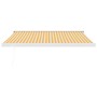 Toldo retráctil aluminio y tela blanco y amarillo 3x2,5 m