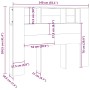 Möbel mit Kopfteil in Sonoma-Grau, 140 x 18,5 x 104,5 cm von vidaXL, Kopf- und Fußteile - Ref: Foro24-817271, Preis: 61,14 €,...