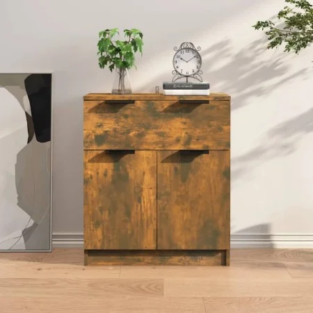 Sideboard aus geräuchertem Eichensperrholz, 60 x 30 x 70 cm von vidaXL, Sideboards - Ref: Foro24-816991, Preis: 70,36 €, Raba...