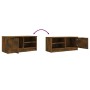 TV-Schrank aus geräuchertem Eichensperrholz, 80 x 35 x 36,5 cm von vidaXL, TV-Möbel - Ref: Foro24-817117, Preis: 48,07 €, Rab...