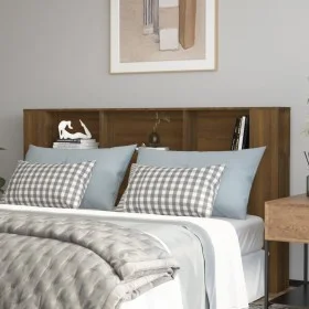 Mueble cabecero roble marrón 180x18,5x104,5 cm de vidaXL, Cabeceros y pies de cama - Ref: Foro24-817278, Precio: 94,15 €, Des...