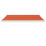 Toldo retráctil aluminio y tela naranja y marrón 3x2,5 m